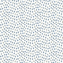 Chesapeake Sand Blue Painted Dots Prepasted Sure Strip Wallpaper, 20.5-in by 33-ft, 56.4 sq. ft.