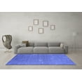 thumbnail image 3 of Ahgly Company Machine Washable Indoor Rectangle Oriental Blue Industrial Area Rugs, 7' x 10', 3 of 4