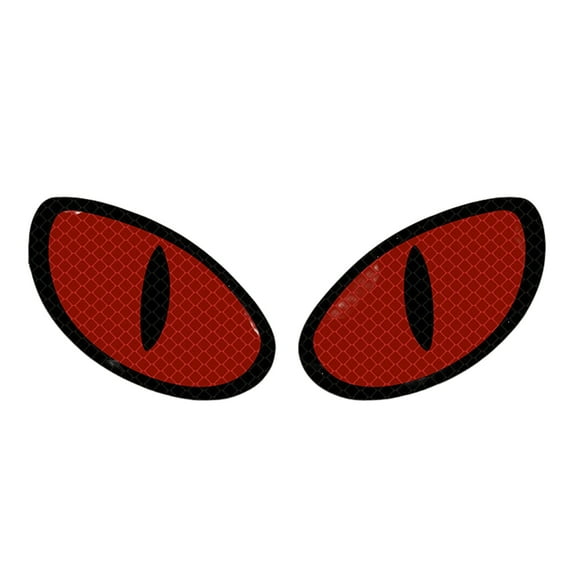 lixuesong 1 Pair Motorcycle Car Devil Eye Reflector Stickers Front Rear Adhesive Decorative Reflective Stickers Vehicle Decoration