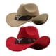 thumbnail image 1 of Sombreros de vaquero Sunnimix 2 uds cómodo fiesta camello rojo, 1 of 8