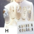 thumbnail image 1 of 14 Tips/sheet Nail Stickers Fashion Nail Wraps Self Adhesive Strips Sticker Nail Art Decal Set S4H8, 1 of 6