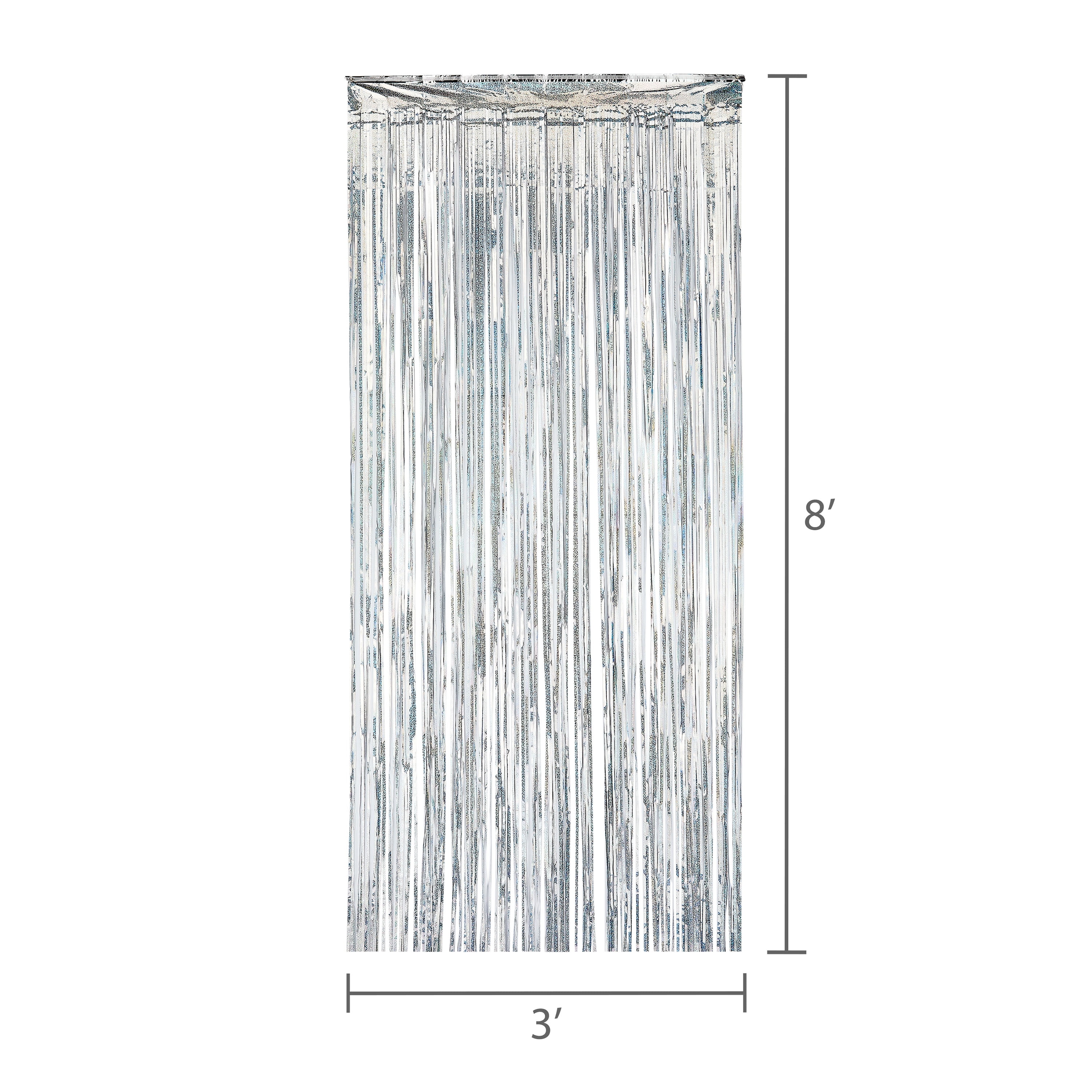 Prismatic Foil Door Curtain, 8' x 3', Party Banners by Way To Celebrate