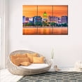thumbnail image 5 of TISHIRON 3PCS Framed Canvas Wall Art Set,36"x24" Madison Wisconsin Landscape Canvas Art Decor, 5 of 7