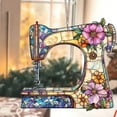 thumbnail image 3 of asddcavvf Sewing Machine Floral Window Hanging Ornament Sewing Machine Window Ornament Sewing Machine Window Hanging Ornament Tailor Shop Sewing Ornament Beads, 3 of 4