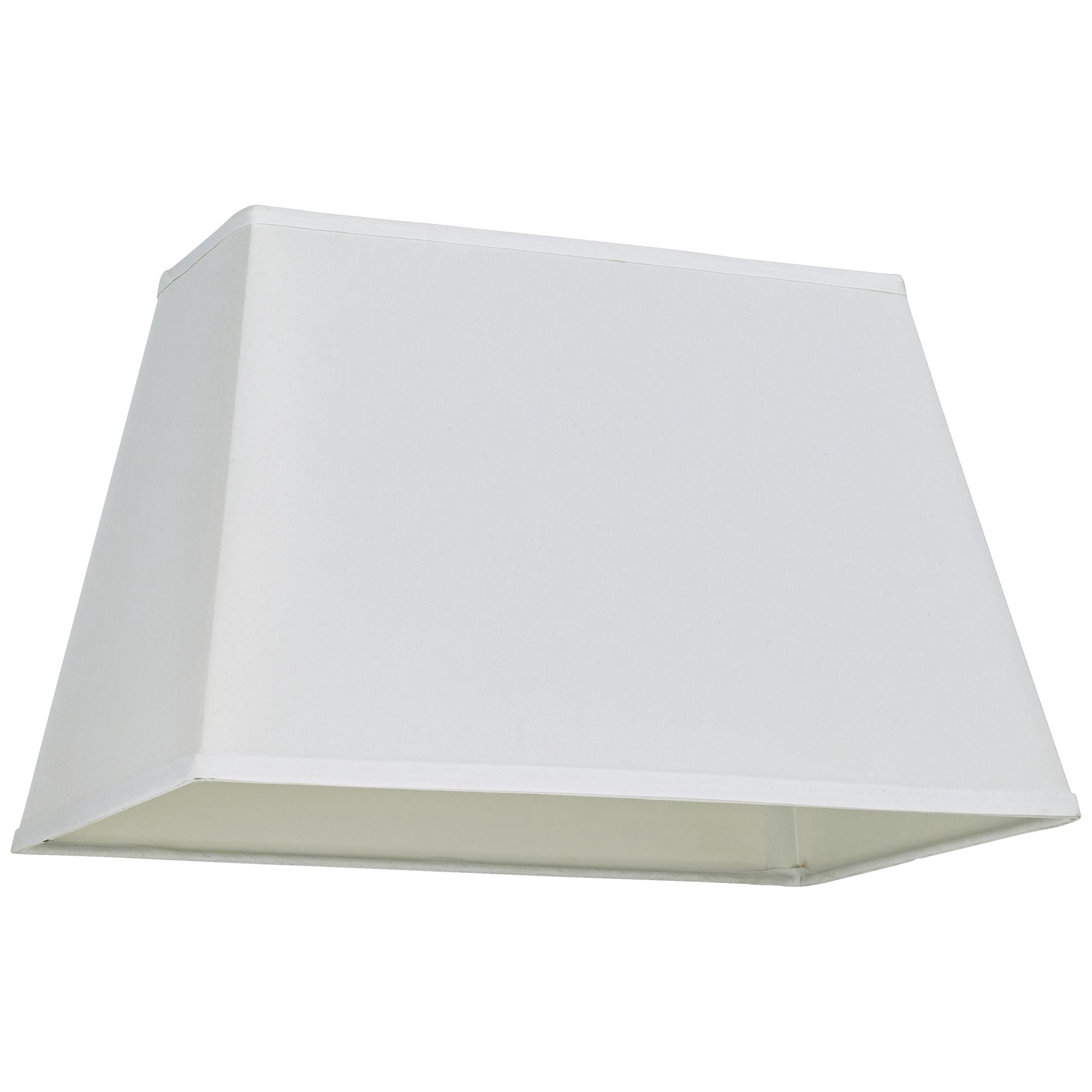 Springcrest Set of 2 Rectangular Lamp Shades White Large 14" Wide x 6" Deep at Top 18" Wide x 12" Deep at Bottom 12" High Spider Harp Finial