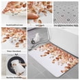 thumbnail image 6 of Burnt Orange Botanical Bath Mat 3 Piece Bathroom Rug Set, Eucalyptus Leaves Pastoral Floral Non Slip Bath Rug Contour Mat and Toilet Lid Cover, Absorbent Shower Mats Soft Bath Rugs and Mats Sets, 6 of 8