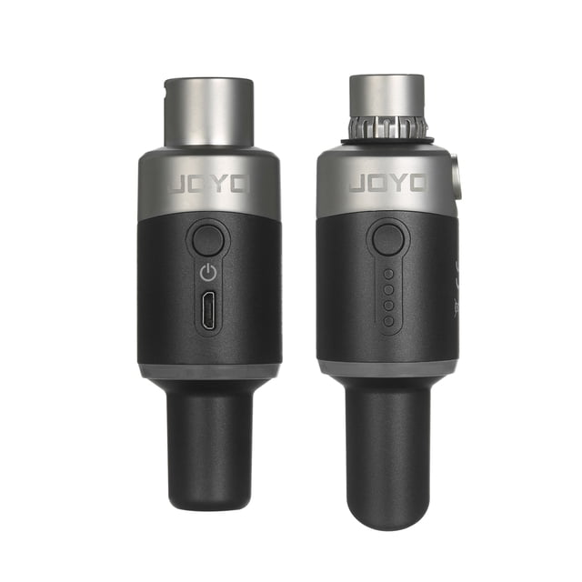 Zootealy Wireless Microphone System with Rechargeable Lithium Battery - JOYO MW-1 5.8GHz Transmitter and Receiver Set for Moving-Coil Microphone - Long Distance Transmission, 4 Channels, Low Signal