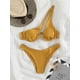 thumbnail image 1 of Conjunto de Bikini con un hombro descubierto para mujer, traje de baño Sexy con Push-Up y aros, Micro bañador brasileño recortado, traje de baño con Tanga 2024, 1 of 5