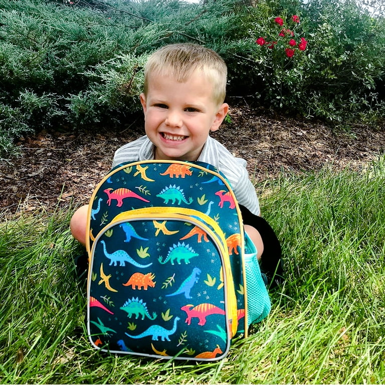 Wildkin 12-Inch Kids Backpack , Perfect for Daycare and Preschool, Ideal  for School & Travel Toddler Backpacks (Dinosaur Land)