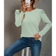 thumbnail image 4 of Top de manga abullonada,Camisas de manga abullonada para mujer Camisas de cuello redondo Camisas de manga larga Rendimiento de gama alta, 4 of 9