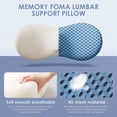 thumbnail image 2 of Almohada de soporte lumbar kasney de espuma viscoelástica transpirable azul, 2 of 7