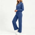 thumbnail image 6 of Mifsaly Plus Size Womens Sweatsuits 2 Piece Set V Neck Sweatshirts and Wide Leg Pants Fall Winter Going Out Athletic Gym Lounge Matching Outfits, 6 of 7