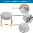 thumbnail image 2 of NOGIS Round Stool Cover 12-14 Inch Bar Stool Covers Round, Luxurious Fabric Stretchable, Washable Dustproof Soft and Durable, Applicable to Round Stool and Square Stool (2Pcs, Gray), 2 of 7