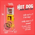 thumbnail image 5 of Nostalgia Oscar Mayer Hot Dog Cooker Ferris Wheel, 6-Piece Retro Style Hotdog Toaster Cart with Bun Warmer, 5 of 7
