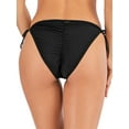 thumbnail image 5 of LELINTA Women's Sexy Bikini Bottom Cheeky Ruched Semi Thong Swimsuit Bottom Black, 5 of 8
