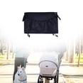 thumbnail image 1 of Organizador de cochecito Multifunción de bolsa de gran capacidad de bolsillo colgante, accesorios de cochecito elegantes fáciles de instalar Universal Negro, 1 of 10