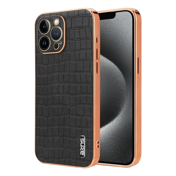 Allytechgroup Stylish Crocodile Pattern iPhone 11 Pro Case, Slim Fit Shockproof Anti-Scratch Luxury PU Leather Bumper Phone Case for Apple iPhone 11 Pro, Black