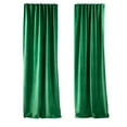 thumbnail image 5 of 3S Brother's Solid Luxury Matte Velvet Soft Curtains Set of 2 Panels Hanging Back Tap & Rod Pocket Home Décor Bedroom Kitchen Office Windows Room Darkering ( Jade-52"x72"), 5 of 6