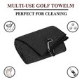 thumbnail image 2 of Toalla de golf triple plegable sistema de tenedor verde con cepillo de limpieza de 16 x 16 pulgadas, 2 of 5