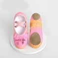 thumbnail image 2 of Bellafa Toddler Girls Glitter Ballet Shoes Split-Sole Dance Slippers Big Kids Elastic Laces Practice Gymnastics Yoga Shoes, 2 of 6