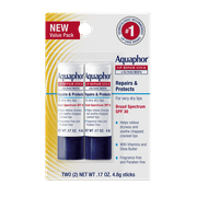 Aquaphor Lip Repair & Protect SPF 30 Stick Dual Pack 0.34oz (Pack of 2 sticks)