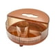 thumbnail image 1 of Organizador de estante de maquillaje cosmético giratorio 360 Hugo Estuche de almacenamiento de cosméticos Champán con tapa, 1 of 6