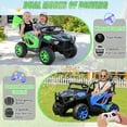 thumbnail image 3 of Farmdex 24V 2-Seater Ride on toys with Remote Control, 400W Powerful Electric Car Ride on Cars, Ride on UTV w/ Bluetooth, MP3, Volume Control, Seat Belts, Spring Suspension, Green, 3 of 12