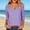 A-Purple, variant on 3/4 Length Sleeve Womens Tops Casual Loose Fitting T Shirt Soft Comfy Soild Color V Neck Tops for Women