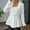 White, variant on MORTTIC Women's Elegant V-Neck Textured Knit Jacket with Beaded Buttons & Ruffle Hem -  Spring/Fall Cardigan