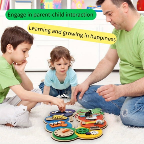 Wooden Caterpillar Busy Board Sensory Activity Early Education Fine Motor Skills Unlock Toy for Toddlers 3