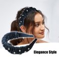 thumbnail image 2 of diadema de diamantes de imitación, diadema acolchada brillante, diademas de cristal de imitación, accesorios para el cabello para mujeres, azul, 1,57 pulgadas de ancho, 2 of 7