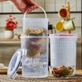 Crystalia Large Pickle Jar w/ Strainer, Food Storage, Leak Proof Lid