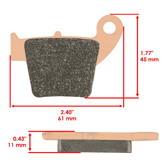 Front & Rear Sintered Brake Pads For Honda CRF450 CRF450R 2002 2003 2004-2020