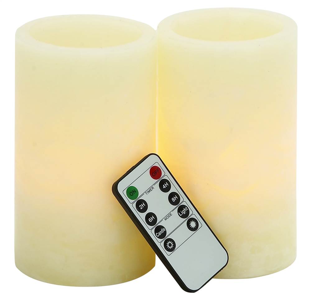 3Pc LED Candle and Remote Set