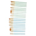 thumbnail image 4 of 24 Uds pinceles para pintura acrílica pelo de nailon azul verde mango de madera pinceles de artista ampliamente utilizados para molde artesanal facial, 4 of 8