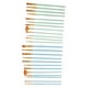 thumbnail image 4 of 24 Uds pinceles para pintura acrílica pelo de nailon azul verde mango de madera pinceles de artista ampliamente utilizados para molde artesanal facial, 4 of 8