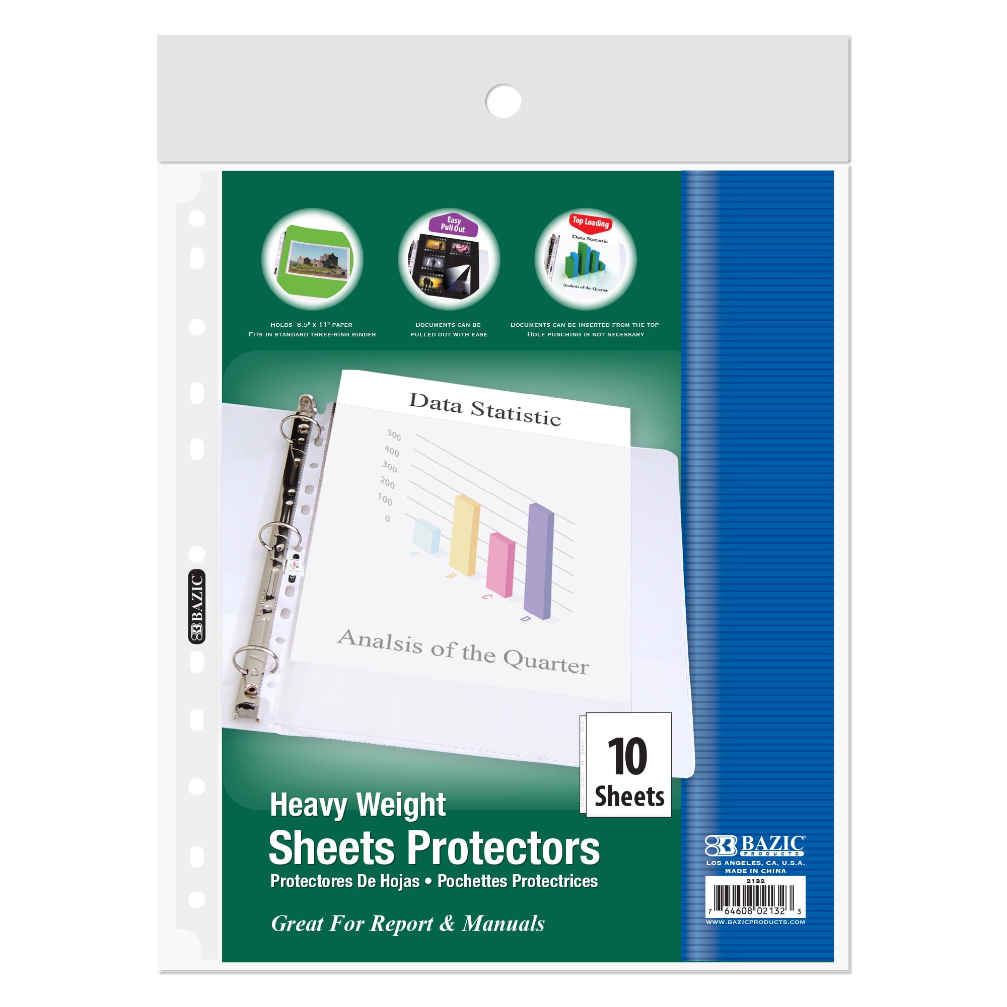 20 sheets Page Protectors Top Loading Clear #76006 size 8.5" X 11" avery 