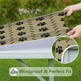 thumbnail image 6 of Paw Prints and Bones Square Fitted Tablecloth with Elastic Edge,Square Table Cover,Washable Elastic Table Cover for Home Kitchen Party Decor 34"x34", 6 of 6
