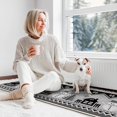 thumbnail image 6 of Grey Winter Baby It''s Cold Outside Kitchen Rugs Set of 2, Gray Knitted Abstract Snowman House Kitchen Mats Decor, Christmas Farmhouse Floor Door Mat Home Decorations - 17x30 and 17x47 Inch, 6 of 6