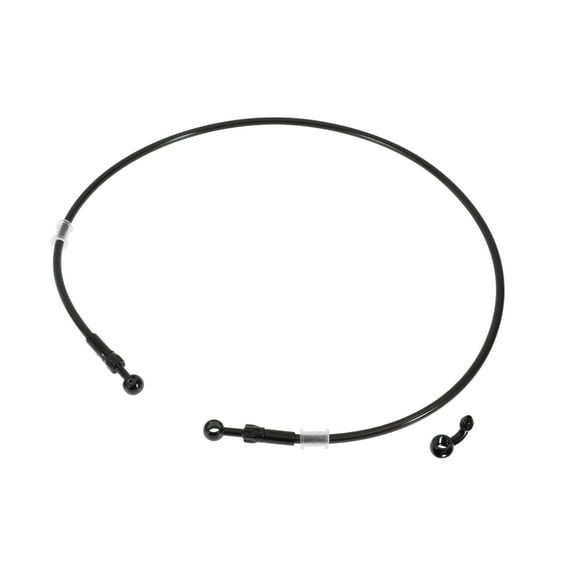 110cm Motorcycle Brake Clutch Oil Hose Line Nylon Stainless Steel Wire Braid PU Motorcycle Hydraulic Brake Line for Motorcycles Dirt Bikes ATV Black
