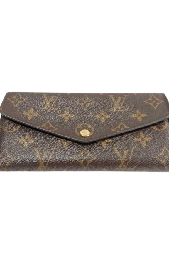 Pre-Owned LOUIS VUITTON Louis Vuitton Long Wallet Portefeuille Sarah M62234 Brown Fuchsia...