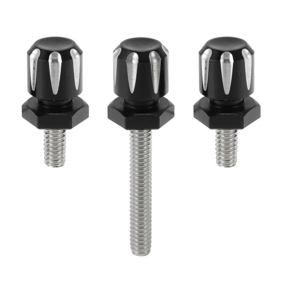 Unique Bargains Windshield Bolts for Harley Davidson Touring Street Glide Street Glide Specials 2014-2024 1 Pc Long Bolt 2 Pcs Short Bolts Aluminum Alloy Black