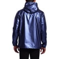 thumbnail image 3 of INSPIRE CHIC Holographic Jackets for Men's Long Sleeves Metallic Hoodie Coat, 3 of 5