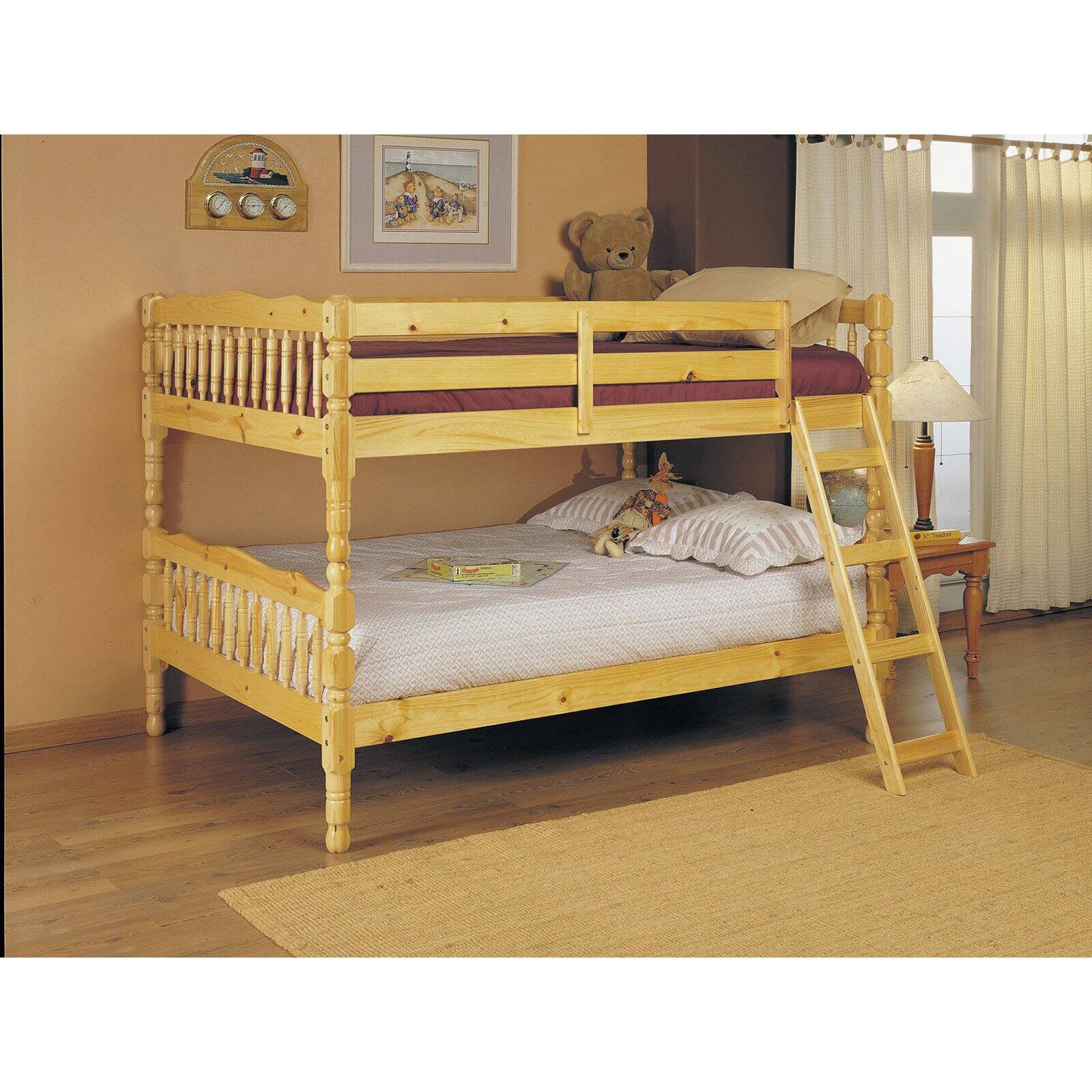 ACME Homestead Full over Full Convertible Bunk Bed in Natural