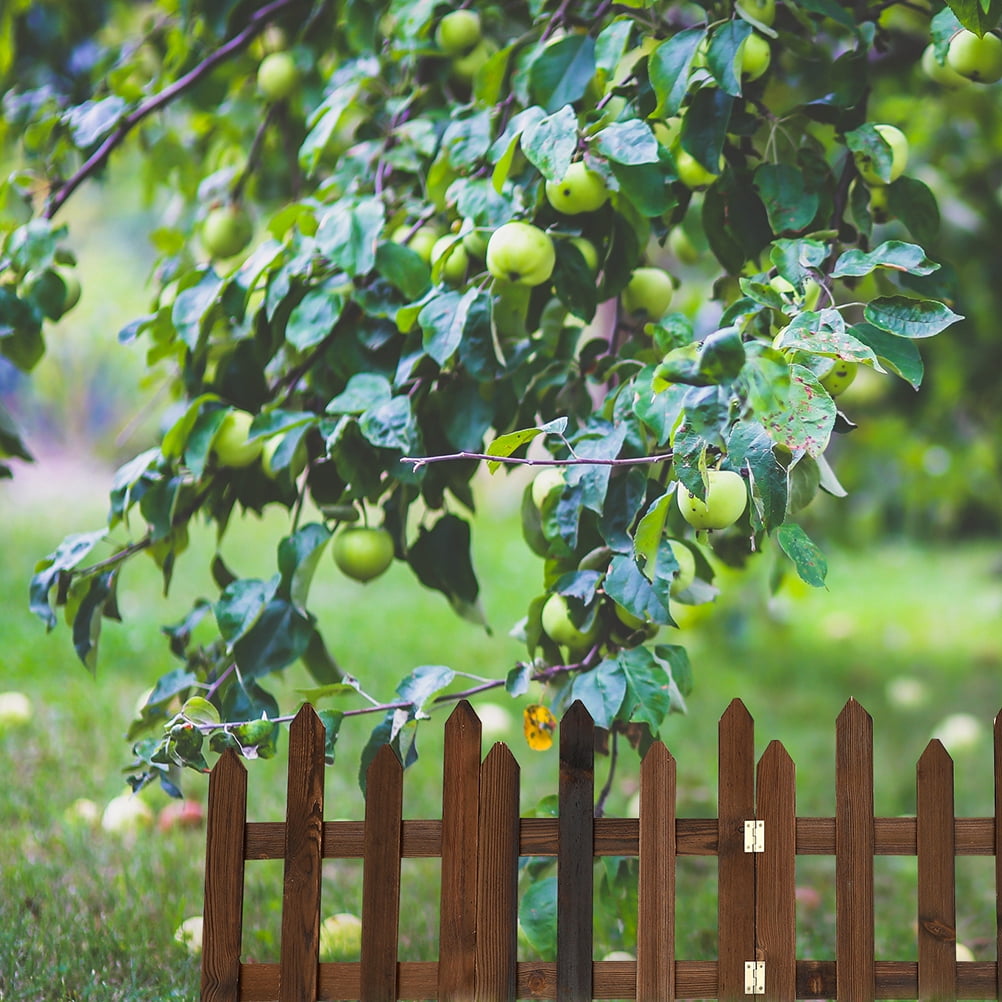 FELTECHELECTR Lawn Edging Garden Fence Wooden 1Pack