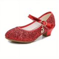 thumbnail image 1 of SNNROO Girls Sparkling Sequin Party Flats - Durable Low Heel  Perfect for Spring & Summer Celebrations, 1 of 7