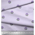 thumbnail image 2 of Soimoi Poly Georgette Fabric Leaves & Floral Block Print Fabric by Yard 52 Inch Wide, 2 of 3