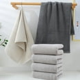 thumbnail image 5 of 4-Pack Cotton Towels | Super Absorbent & Quick-Dry Face & Body Washcloths | 78X34Cm Soft Bath Towels for Travel, Gym & Home Use | Gray, 5 of 6