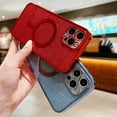 thumbnail image 3 of Compatible with iPhone 13  6.1" Magnetic Case [Compatible with MagSafe] with TPU Bumper Luxury Plating Cute Glitter Bling Case for Women Girls Soft TPU Cover For iPhone 13, Purple, 3 of 10
