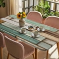 thumbnail image 3 of Sage Green Vintage Table Cloths for 6 Foot Rectangle Tables, Brown Retro Farmhouse Elegant Pastoral Patio Waterproof Elastic Fitted Tablecloths, Washable Rectangular Table Cover for Camping, 3 of 8